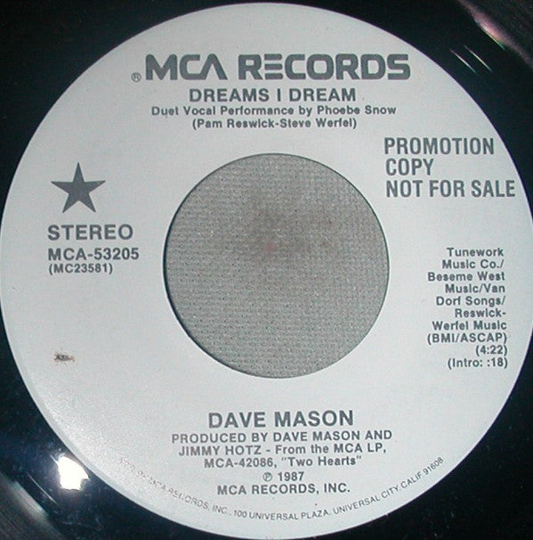 Dave Mason : Dreams I Dream (7", Promo)