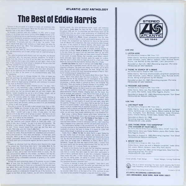 Eddie Harris : The Best Of Eddie Harris (LP, Comp, RP, Pre)