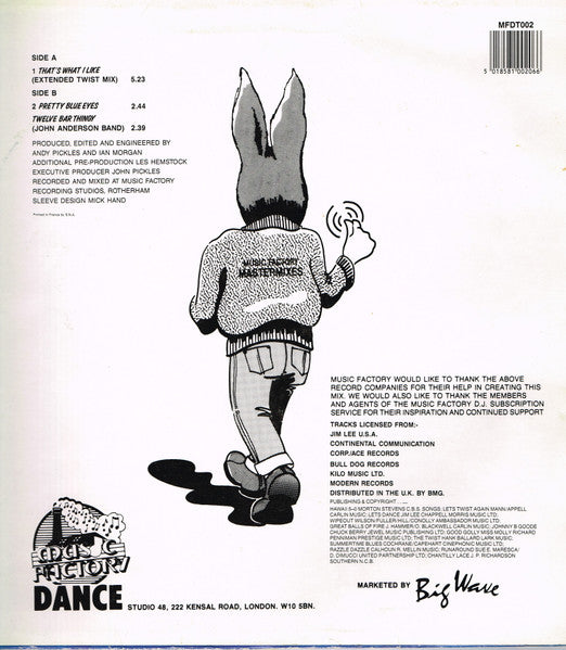 Jive Bunny And The Mastermixers : That's What I Like (12", Single, Mixed)