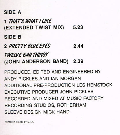 Jive Bunny And The Mastermixers : That's What I Like (12", Single, Mixed)