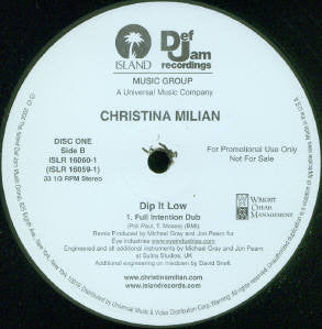 Christina Milian : Dip It Low (2x12", Promo)
