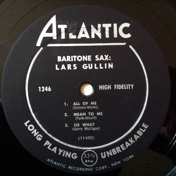 Lars Gullin : Baritone Sax (LP, Mono)
