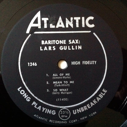 Lars Gullin : Baritone Sax (LP, Mono)