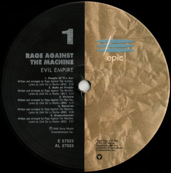 Rage Against The Machine : Evil Empire (LP, Album)