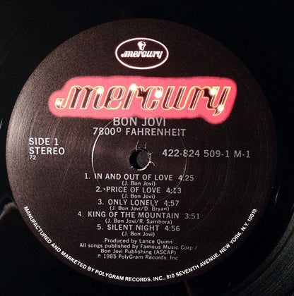 Bon Jovi : 7800° Fahrenheit (LP, Album, PRC)