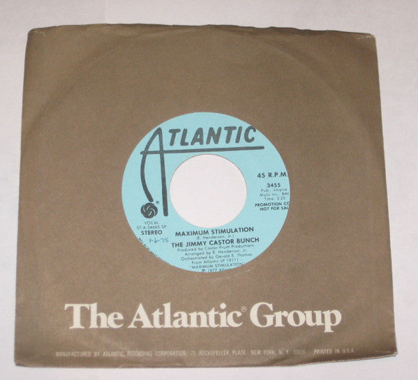 The Jimmy Castor Bunch : Maximum Stimulation  (7", Mono, Promo)