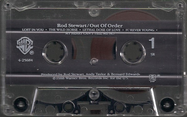Rod Stewart : Out Of Order (Cass, Album, M/Print, SR,)