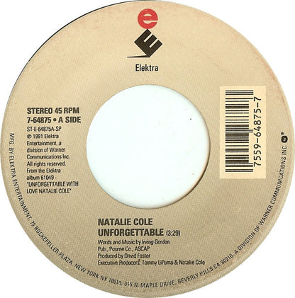 Natalie Cole : Unforgettable (7", Single)