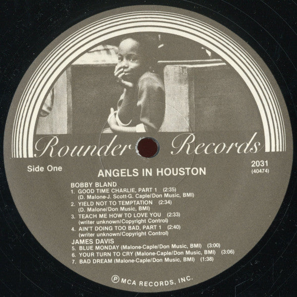 Bobby Bland, Larry Davis (4), Fenton Robinson, James "Thunderbird" Davis : Angels In Houston (The Legendary Duke Blues Recordings) (LP, Album, Comp)