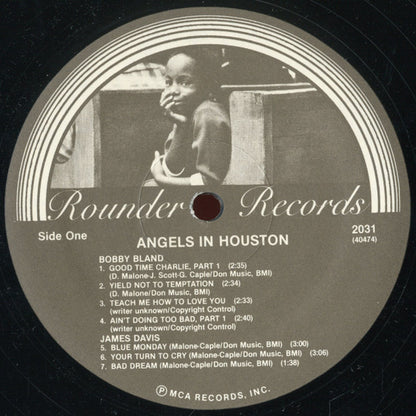 Bobby Bland, Larry Davis (4), Fenton Robinson, James "Thunderbird" Davis : Angels In Houston (The Legendary Duke Blues Recordings) (LP, Album, Comp)