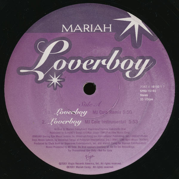 Mariah Carey : Loverboy (2x12", Promo)