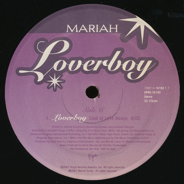 Mariah Carey : Loverboy (2x12", Promo)