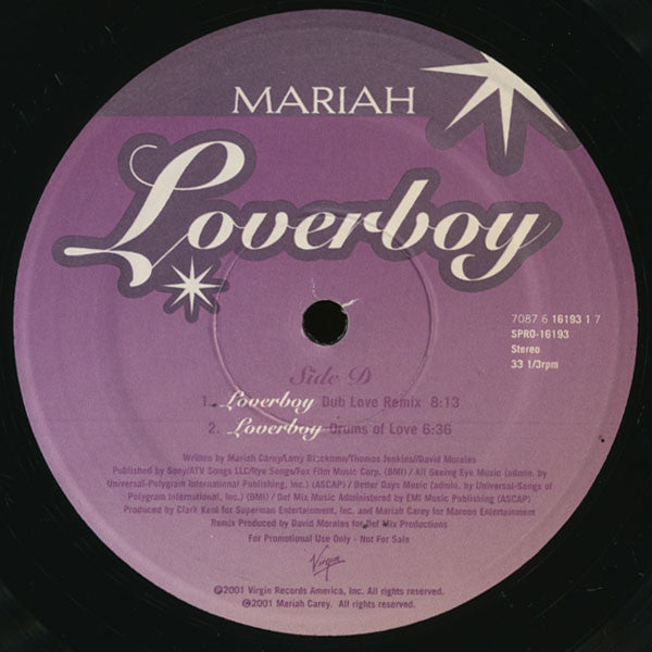 Mariah Carey : Loverboy (2x12", Promo)