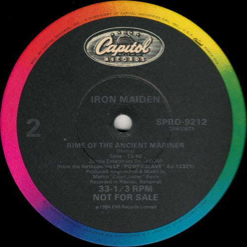 Iron Maiden : 2 Minutes To Midnight (12", Single, Promo)