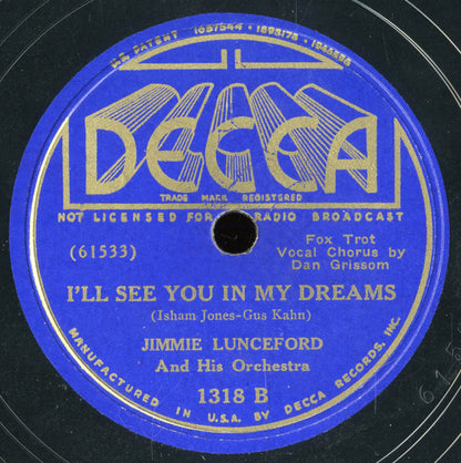 Jimmie Lunceford And His Orchestra : The Merry-Go-Round Broke Down / I'll See You In My Dreams (Shellac, 10")