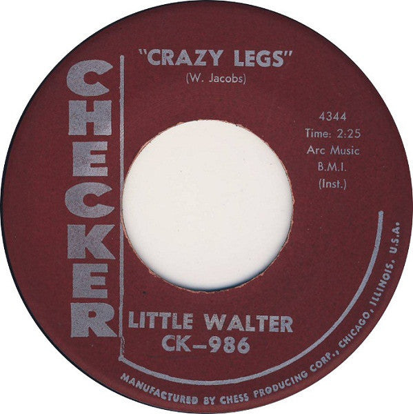 Little Walter : Crazy For My Baby / Crazy Legs (7", Single)
