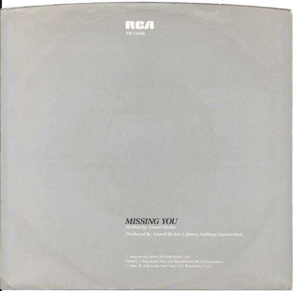 Diana Ross : Missing You (7", Single, Promo)
