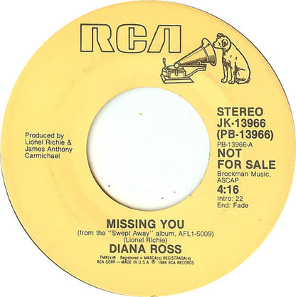 Diana Ross : Missing You (7", Single, Promo)