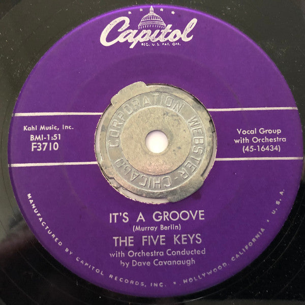 The Five Keys : Four Walls (7", Scr)