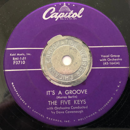 The Five Keys : Four Walls (7", Scr)