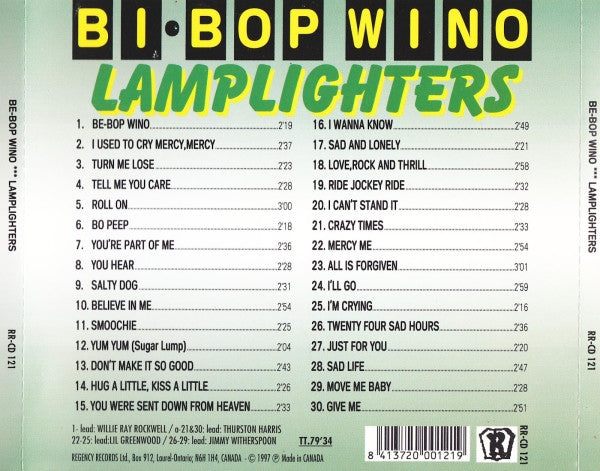 The Lamplighters : Bi-Bop Wino (CD, Comp)