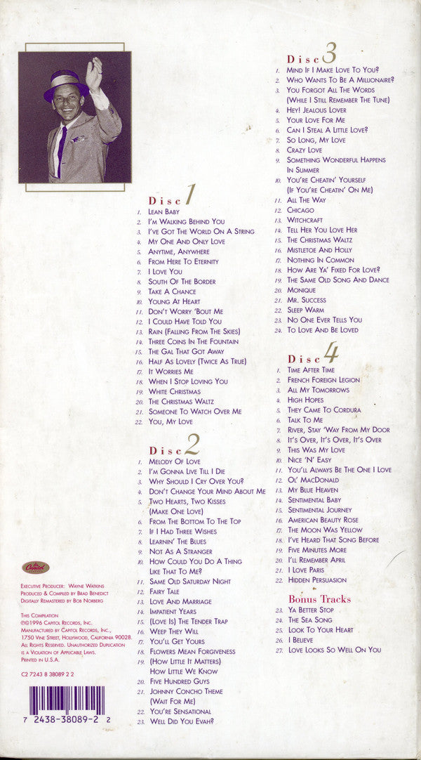 Frank Sinatra : The Complete Capitol Singles Collection (4xCD, Comp, RM)