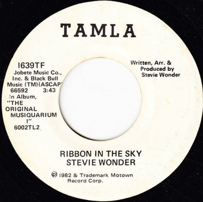 Stevie Wonder : Ribbon In The Sky (7", Promo)