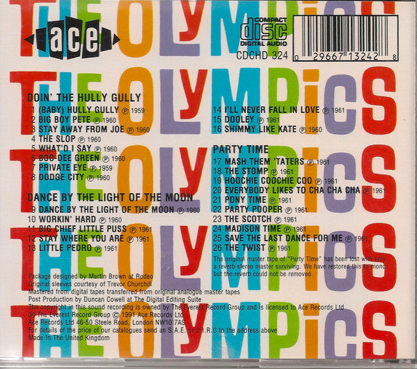 The Olympics : Doin' The Hully Gully / Dance By The Light Of The Moon / Party Time (CD, Comp)