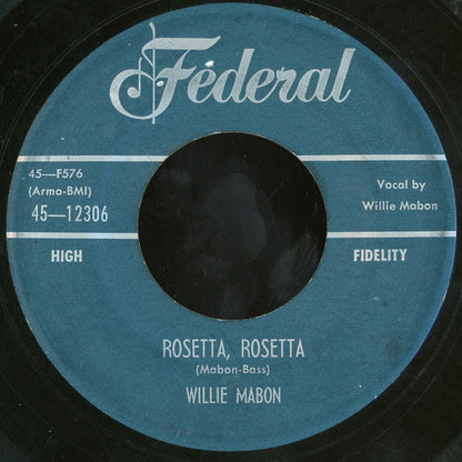 Willie Mabon : Rosetta, Rosetta / Light Up Your Lamp (7")