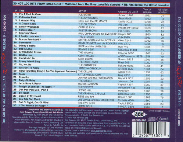 Various : The Golden Age Of American Rock 'n' Roll Volume 9 (CD, Comp)