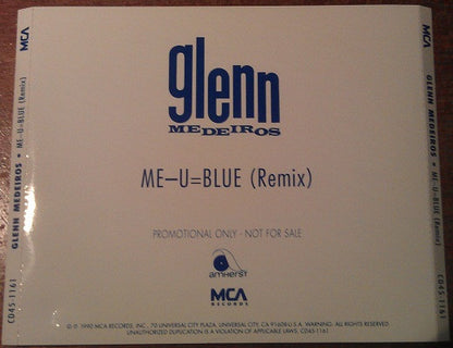 Glenn Medeiros : Me-U=Blue (Remix) (CD, Single, Promo)