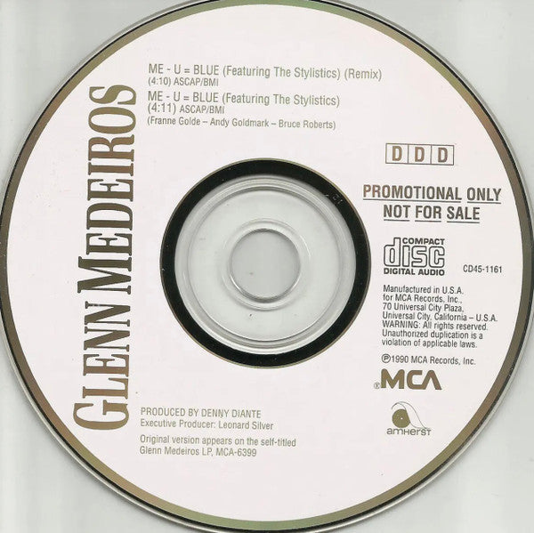 Glenn Medeiros : Me-U=Blue (Remix) (CD, Single, Promo)