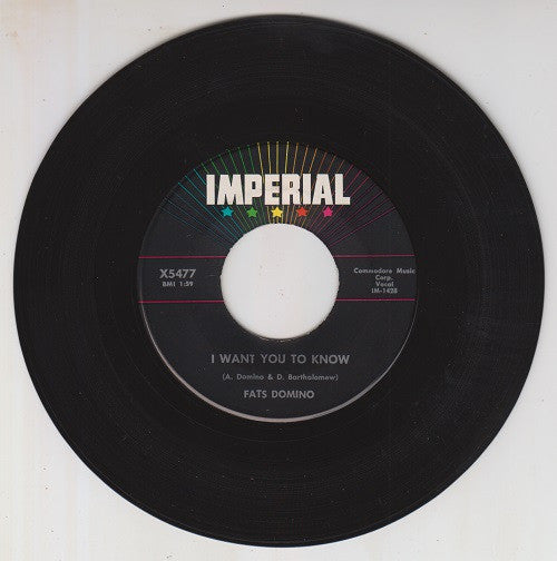 Fats Domino : I Want You To Know / The Big Beat (7", Single)