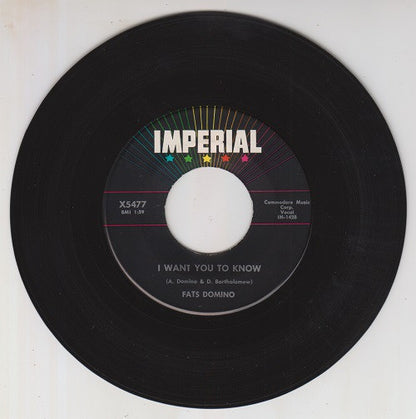 Fats Domino : I Want You To Know / The Big Beat (7", Single)