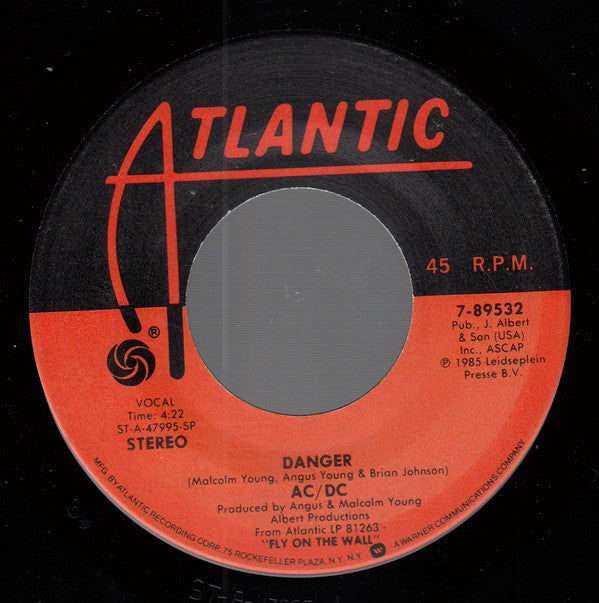 AC/DC : Danger b/w Back In Business (7", SP)