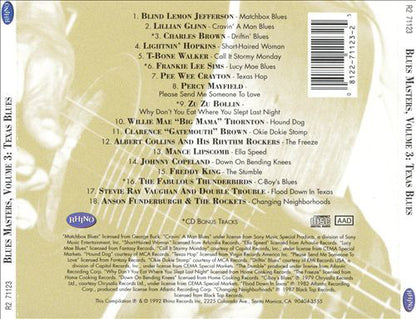 Various : Blues Masters, Volume 3: Texas Blues (CD, Comp, RM)
