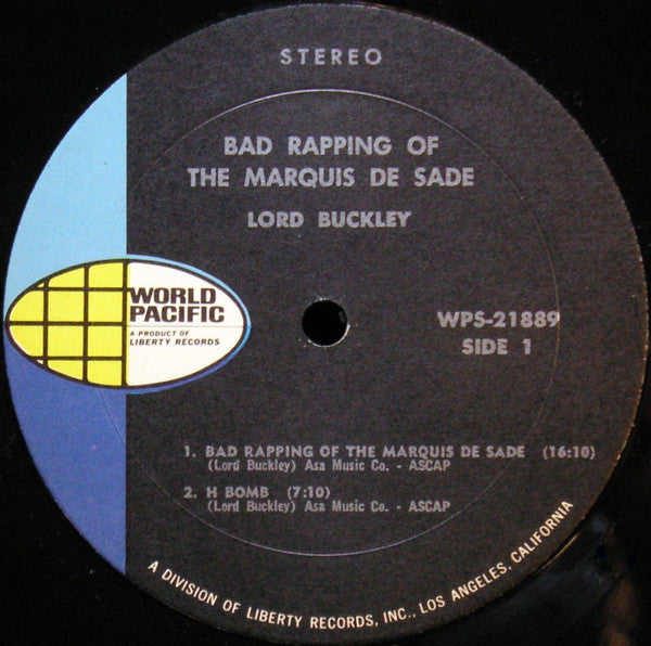 Lord Buckley : Bad Rapping Of The Marquis De Sade (LP)