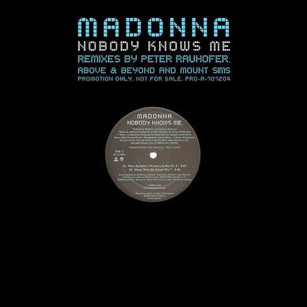 Madonna : Nobody Knows Me (12", Single, Promo)