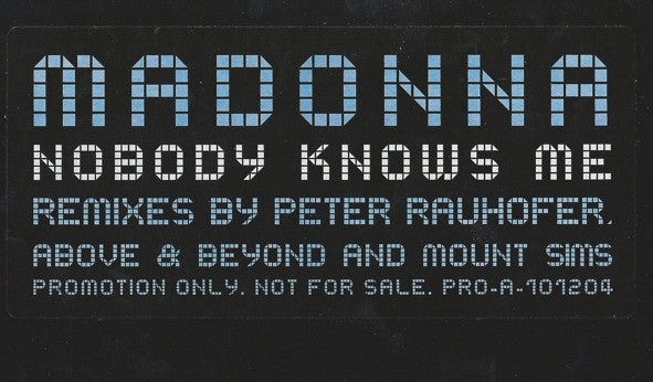 Madonna : Nobody Knows Me (12", Single, Promo)