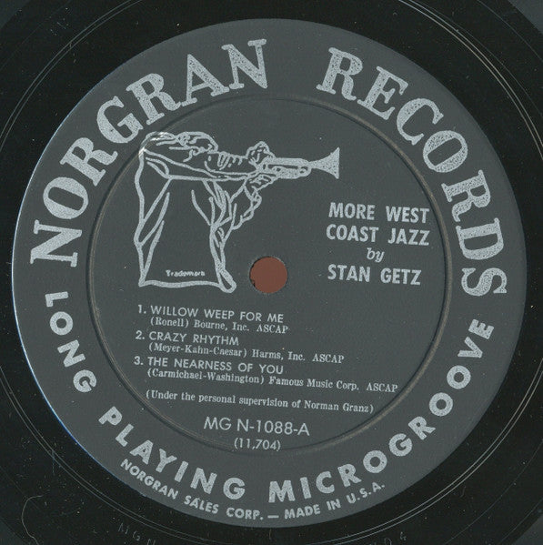 Stan Getz : More West Coast Jazz (By Stan Getz) (LP, Album, Comp, Mono)