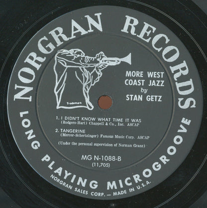Stan Getz : More West Coast Jazz (By Stan Getz) (LP, Album, Comp, Mono)