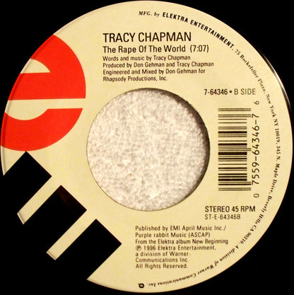 Tracy Chapman : Give Me One Reason / The Rape Of The World (7")