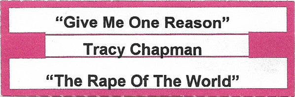 Tracy Chapman : Give Me One Reason / The Rape Of The World (7")