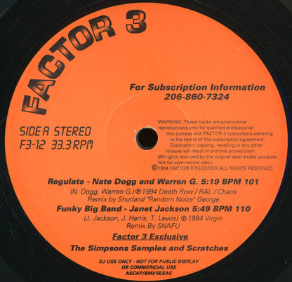 Various : Factor 3 #12 (12", Promo)