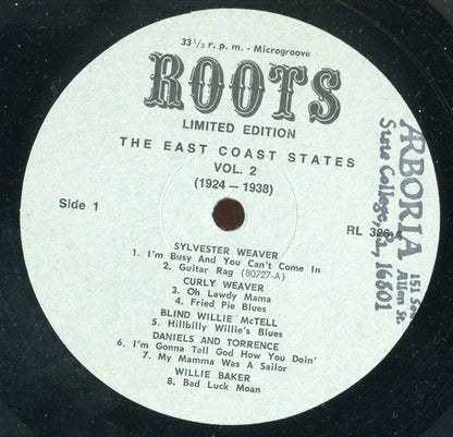 Various : The East Coast States Vol. 2 (LP, Comp)