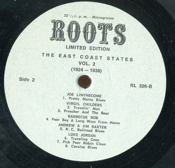 Various : The East Coast States Vol. 2 (LP, Comp)