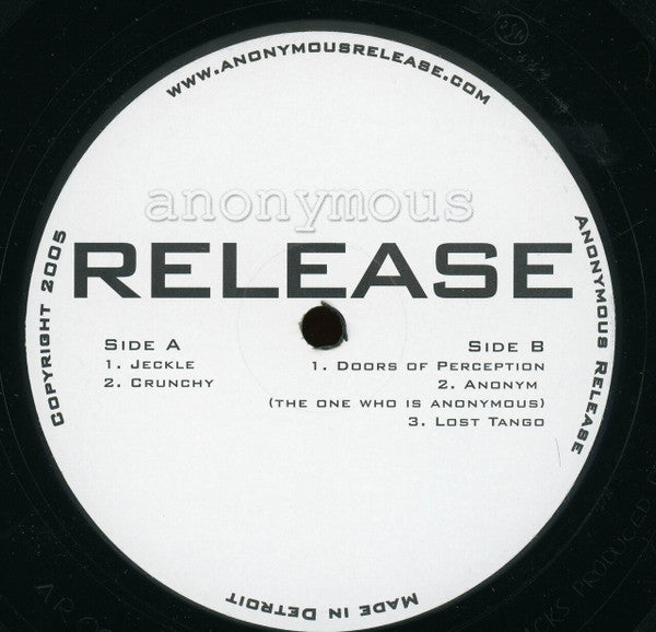 Roman Debnar / Anonym : Anonymous Release 3 (12", Ltd)