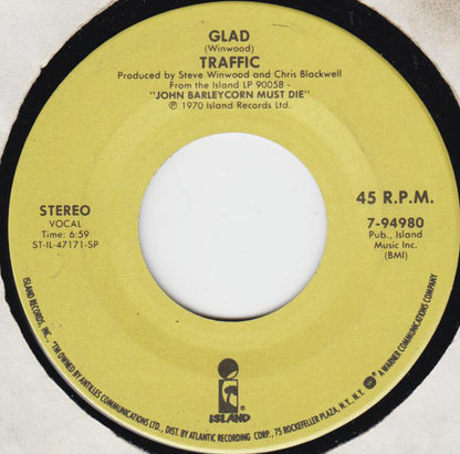 Traffic : Glad / Feelin' Alright (7", Single)