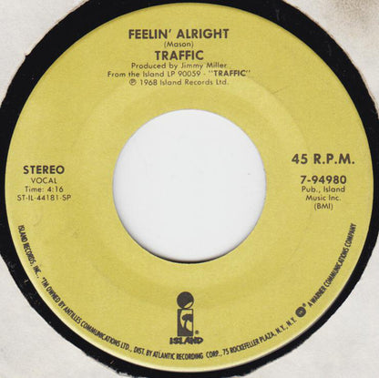 Traffic : Glad / Feelin' Alright (7", Single)