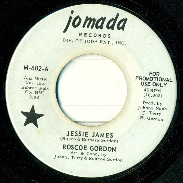 Rosco Gordon : Jessie James / Jessie James (7", Promo)